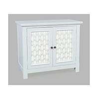Jofran Isabella 38" Luxury Mirrored Accent Storage Cabinet