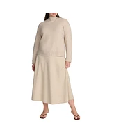 Eloquii Elements Women's Plus Maxi Sweater Skirt