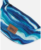 Boy Printed Fanny Pack Blue Wave And Black - Toddler|Child