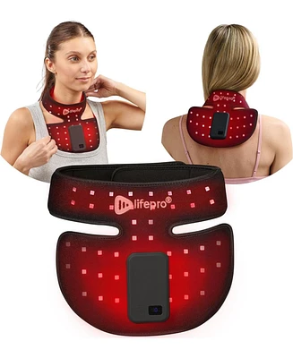 LifePro Compact Red Light Therapy Device for Neck - Rechargeable & Portable Near Infrared Therapy with Multiple Settings