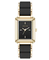 Anne Klein Women's Quartz Silicone and Gold-Tone Metal Alloy Bracelet Watch