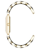 Anne Klein Women's Quartz Silicone and Gold-Tone Metal Alloy Bracelet Watch