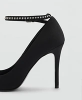 Mango Women's Rhinestone Bracelet Heeled Shoes
