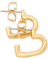 Kate Spade New York Polished Heart Huggie Hoop Earrings, 0.63"