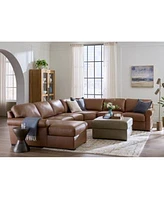 Radley Roll Arm Leather Sectional Collection Exclusively At Macys