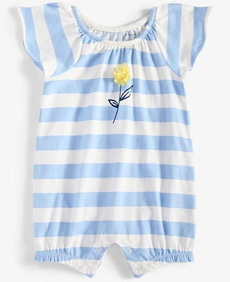 First Impressions Baby Girls Bold Stripe Flower Sunsuit, Exclusively at Macy's