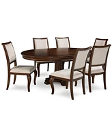 Nelman 7-Pc. Round Dining Set (Table & 6 Side Chairs), Created for Macy's