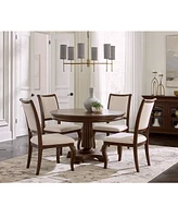 Nelman 5-Pc. Round Dining Set (Table & 4 Side Chairs), Created for Macy's