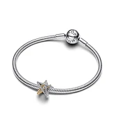 Pandora Two-Tone Sparkling Crossover Star Charm