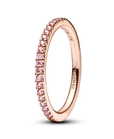 Pandora Gold-Plated Sparkling Pink Band Ring