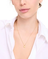 Kate Spade New York Gold-Tone Polished Mini Heart Pendant Necklace, 16" + 3" extender