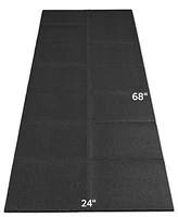 Redliro Foldable Rubber Treadmill Mat, Non-Slip Walking Pad Mats, High Resilience Floor Protector for Home Fitness, Bike Gym Mat