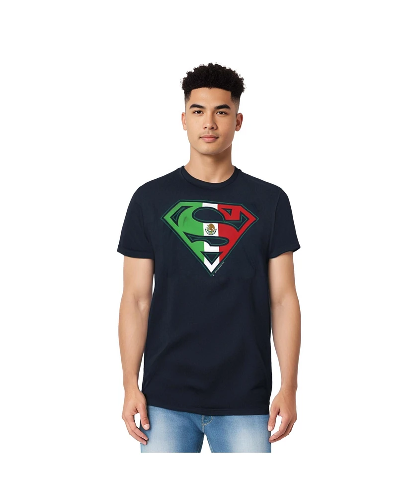 Superman Men's Mexican Shield Short Sleeve Adult Tee / T-Shirt