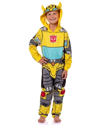 Transformers Boys Retro Union Suit One Piece Pajama Outfit - Optimus Prime and Bumblebee Styles Available