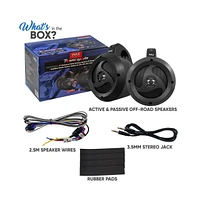 Pyle 4” Waterproof Off-Road Bluetooth Streaming Speakers, Amplified, 900W