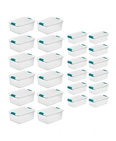 Sterilite 15 Qt Stackable Storage Boxes & 6 Qt Organizing Bins, 12 Pack Each