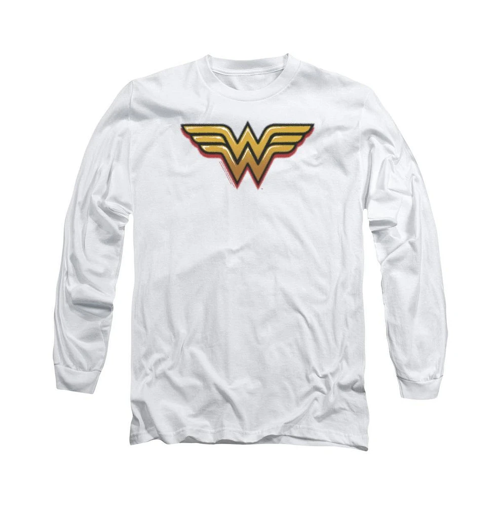 Dc Wonder Woman Men's Comics Airbrush Ww Long Sleeve Adult Tee / T-Shirt