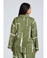 Eloquii Plus Double Breasted Oversized Shirt