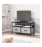 gaomon Dresser Tv Stand for Bedroom,TV Console with Drawers, 2 Drawers Entertainment Center with Open Shelf, Media Console for 50 Inch TV, Dresser wit