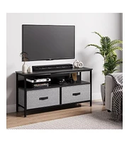 gaomon Dresser Tv Stand for Bedroom,TV Console with Drawers, 2 Drawers Entertainment Center with Open Shelf, Media Console for 50 Inch TV, Dresser wit