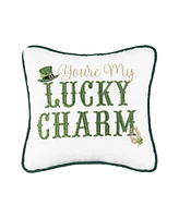 C&F Home 10" x 10" St. Patrick's Day "You're My Lucky Charm" Embroidered Small/Petite Accent Throw Pillow