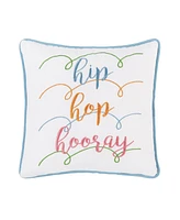 C&F Home 10" x 10" Hip Hop Hooray Embroidered Small Petite Size Accent Throw Pillow