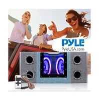 Pyle Dual Subwoofer Box System, 8'' Vented Enclosure, 800W Max, Led Lights