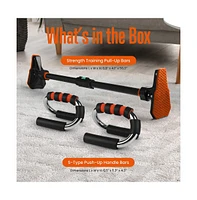 Squatz Pull-Up and S-Type Push-Up Bars for Strength Training and Home Workouts