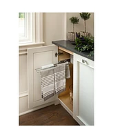 Rev-a-Shelf Pullout Dish Towel Bar Under Kitchen Cabinet 3 Prong, White 563-47 C