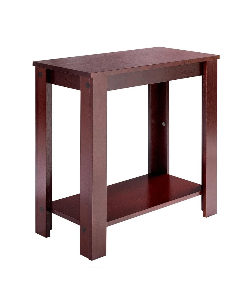 Gouun 2-Tier Modern Compact End Table with Storage Shelf