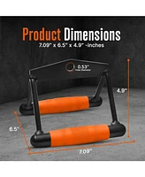 Squatz Double D Row Handle Cable Attachment with Non-Slip Grip