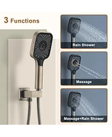 Casainc Rainfall Symphony 3-Function Dual Shower Head Thermostatic System with 3 Sprays Handheld