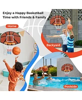 Kuyotq Indoor Outdoor Basketball Games with Large Shatter-proof Backboard