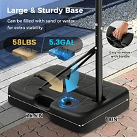 Kuyotq Basketball Hoop 5.6-6.5 Ft Height Adjustable for Kids with Shatterproof Backboard