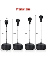 Kuyotq Adjustable Freestanding Punching Bag with Boxing Gloves