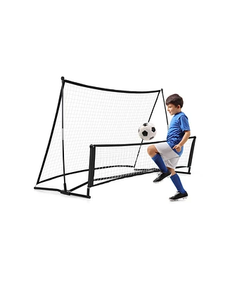 Kuyotq 2-in-1 Portable Soccer Rebounder Net with Carrying Bag