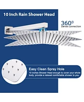 Casainc 10 inch Wall Mounted Pressure Balanced Complete Shower System With 3 Setting Shower Handheld