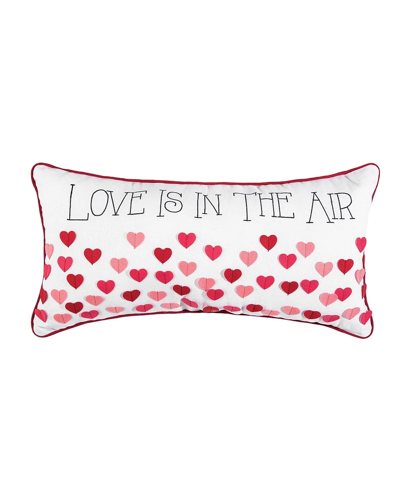 C&F Home 12" x 24" Valentine's Day "Love Is In The Air" Embroidered Accent Throw Pillow