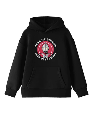 Ultraman Boys Here He Comes! Our Ultraman! Youth Black Hoodie-xl