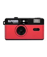 Ilford Sprite 35-ii Reusable/Reloadable 35mm Analog Film Camera (Red and Black