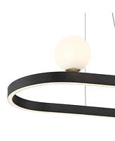Possini Euro Design Allen 39 1/4" Modern Pendant Ceiling Light Fixture Dining Room Over Table Kitchen Island Foyer Hanging Linear Unique Led Dimmable