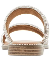 Madden Girl Partly Rhinestone Two-Band Slide Sandals