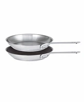 Cristel 1826 2-Piece Stainless Steel Mixed 10" Frying Pan Set