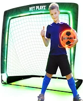 Net Playz Light Up Glow-in-the-Dark Soccer Ball and Goal Gift Set