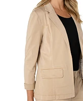 Liverpool Los Angeles Petite Fitted Open-Front Blazer