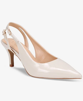 Vaila Shoes Women's Clover Slingback Pumps - Extended Sizes 9-14