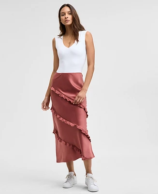 And Now This Women's Midi Ruffled Slip Skirt, Exclusively at Macy's