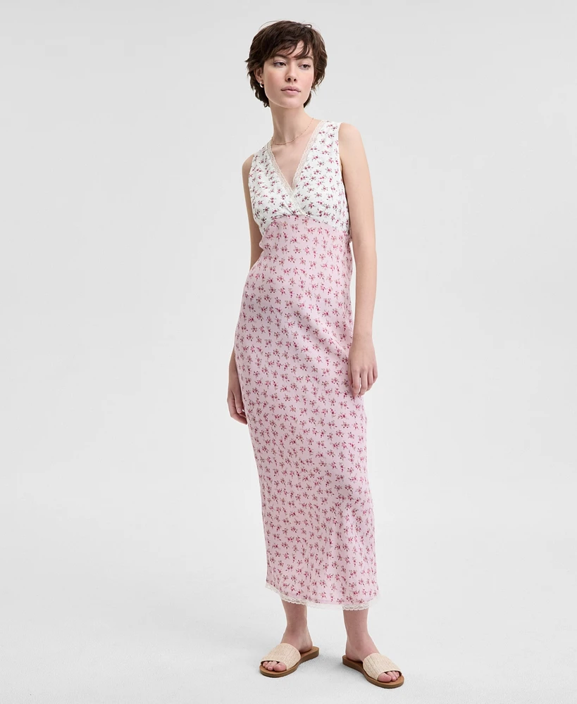 And Now This Women's Floral Mixed-Print Slip Dress, Exclusively at Macy's