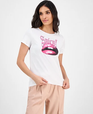 Guess Women's Spicy Lips Graphic T-Shirt