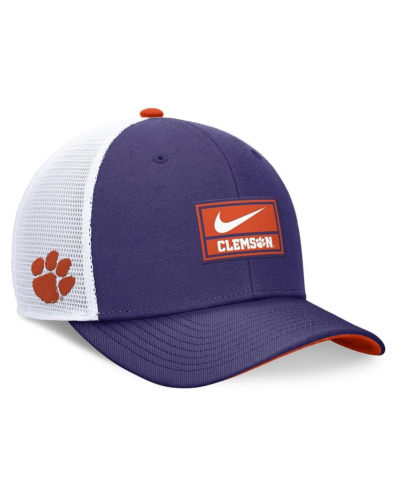 Nike Men's Purple/White Clemson Tigers 2024 On Field Swoosh Trucker Adjustable Hat